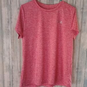 Under Armour Heathered Red Short Sleeve Tee